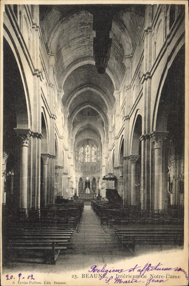 Beaune — Wewnętrzne wnętrze Notre-Dame — A. Cretin P. 02 - Awers