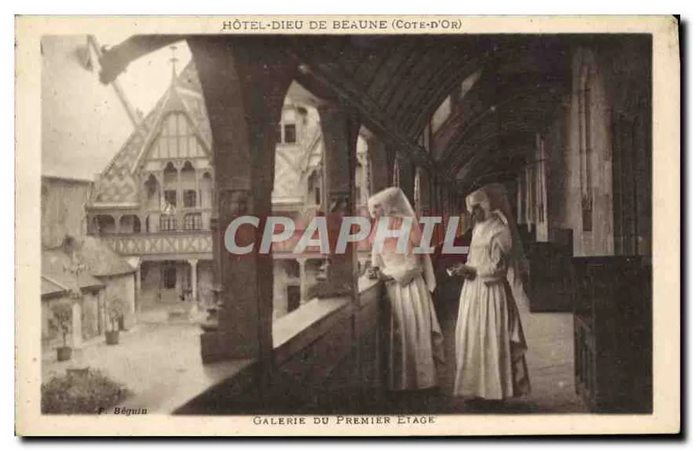 Hôtel-Dieu de Beaune (Côte-d'Or) — Galerie des ersten Stocks — P. Béguin - Vorderseite