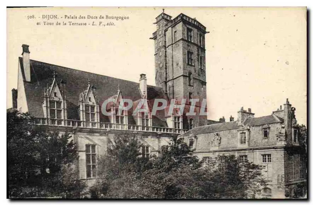 Dijon — Palast der Herzöge von Burgund und Turm der Terrasse — L. F., Verlag - Vorderseite