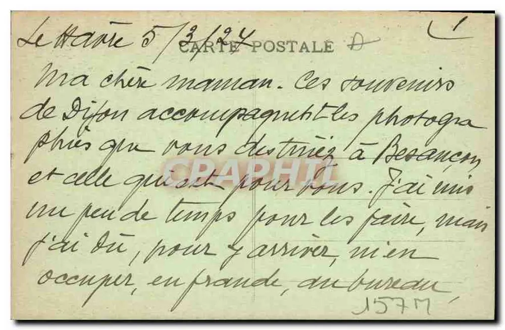 Dijon — Palast der Herzöge von Burgund und Turm der Terrasse — L. F., Verlag - Rückseite