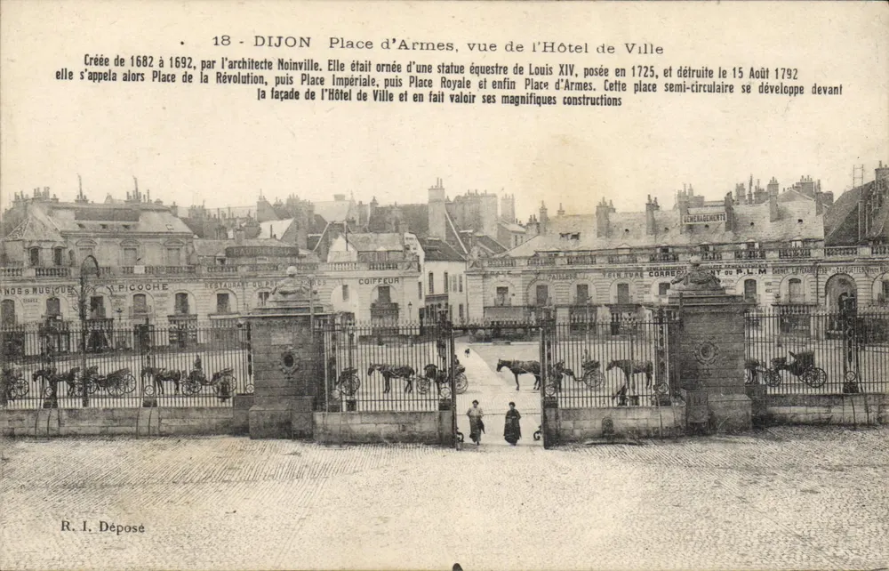 Dijon - Place d'Armes, Blick auf das Rathaus — R. I. Déposé - Vorderseite