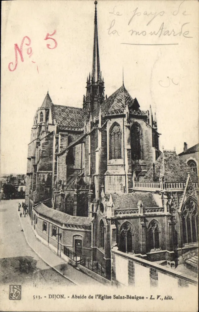 Dijon - Abside da Igreja de São Benigno — L. V., edit. — N° 5 - Frente