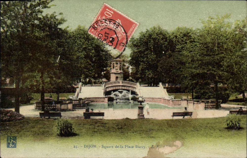 Dijon - Square de la Place Darcy — L. V. n°25 - Frente
