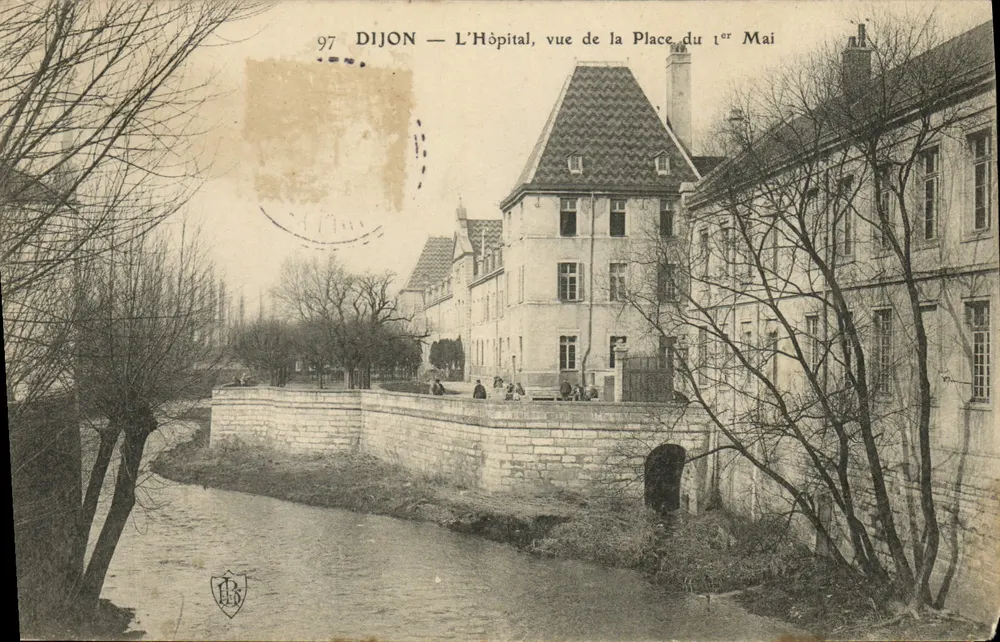 Dijon — Das Krankenhaus, Blick auf die Place du 1er Mai — Verlag Dijon, Nr. 97 - Vorderseite