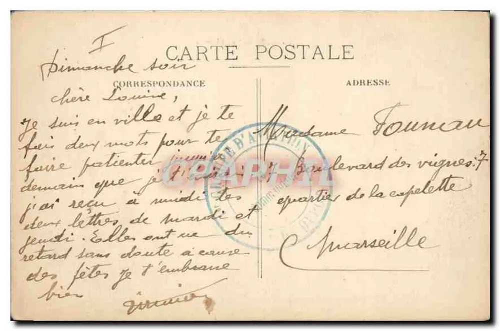 Dijon — Vista Geral — Bilhete postal antigo n°73 - Verso