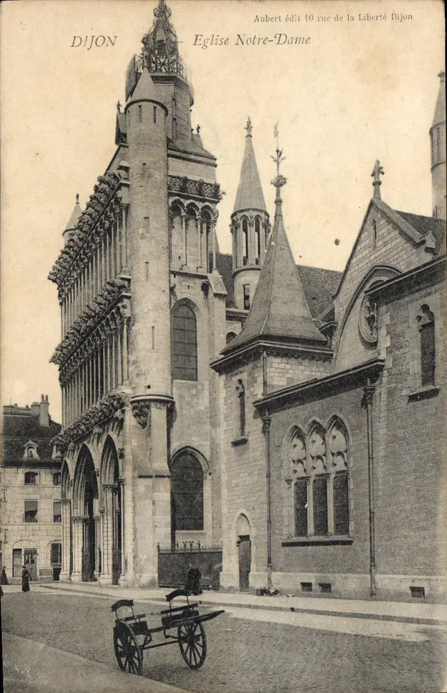 Dijon — Igreja Notre-Dame — Aubert édit 10 rue de la Liberté Dijon - Frente