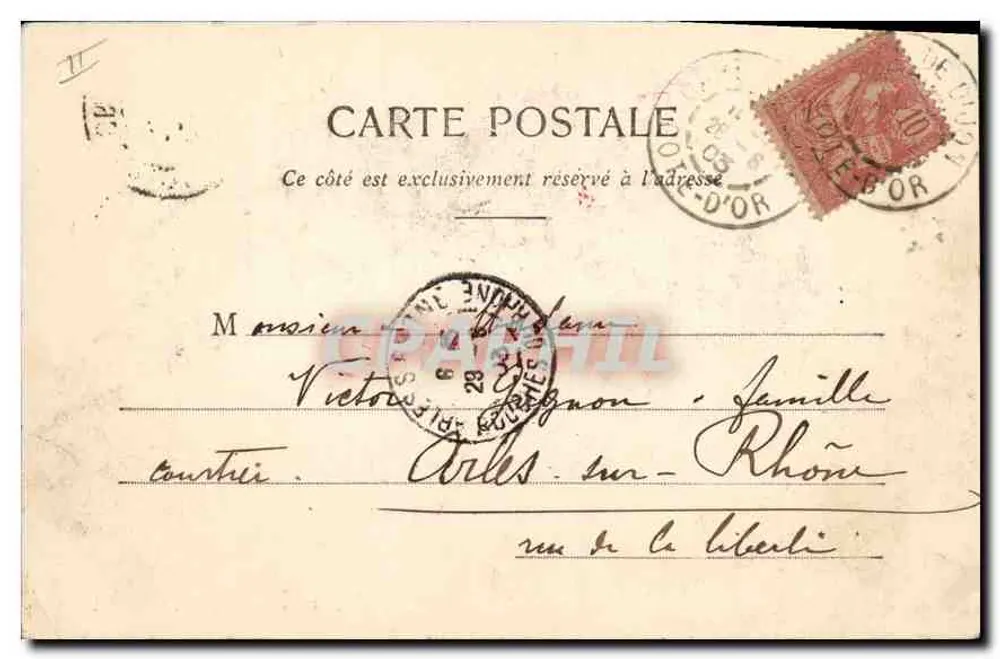 Dijon - Hotel da Campanha — L.V., edit. — n°14 - Verso