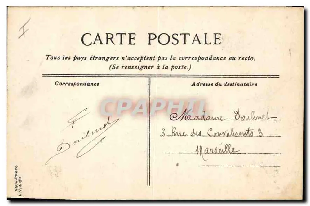 Dijon - Fontaine d'Amour — editor L.V. & Ch. n°427 - Verso