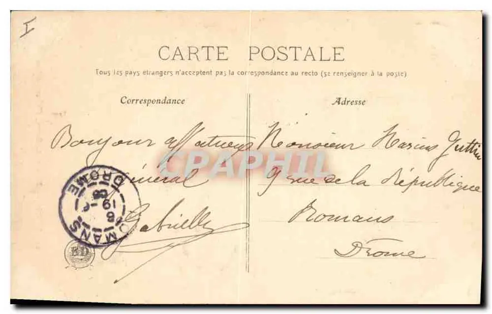 Dijon — Monumento Darcy, Château d'Eau — editor não identificado, n° de série 21 - Verso