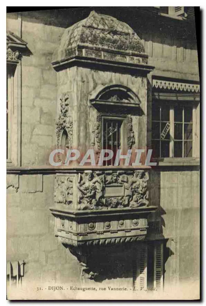 Dijon - Echauguette, rua Vannerie — L. V., editor - Frente