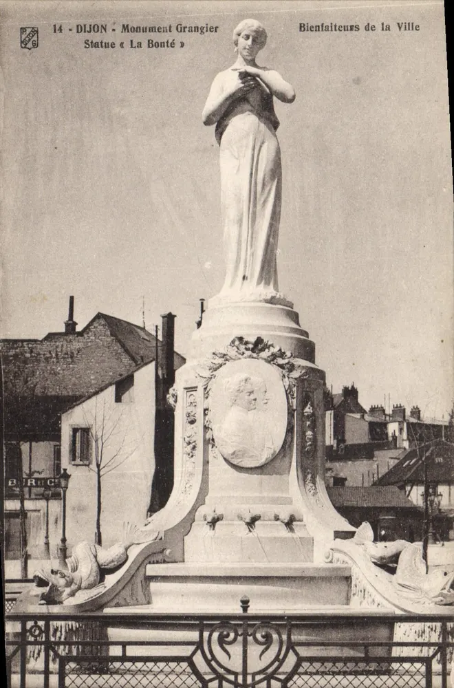 Dijon - Monumento Grangier - Estátua « A Bondade » — Benefactores da Cidade - Frente