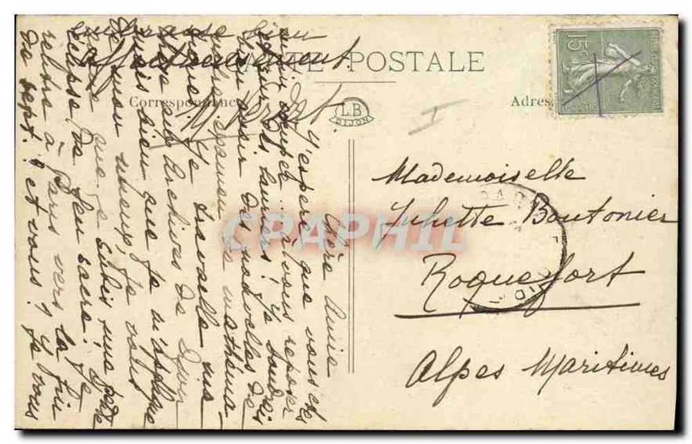 Palácio de Justiça — Dijon — editor desconhecido, número de série não visível - Verso
