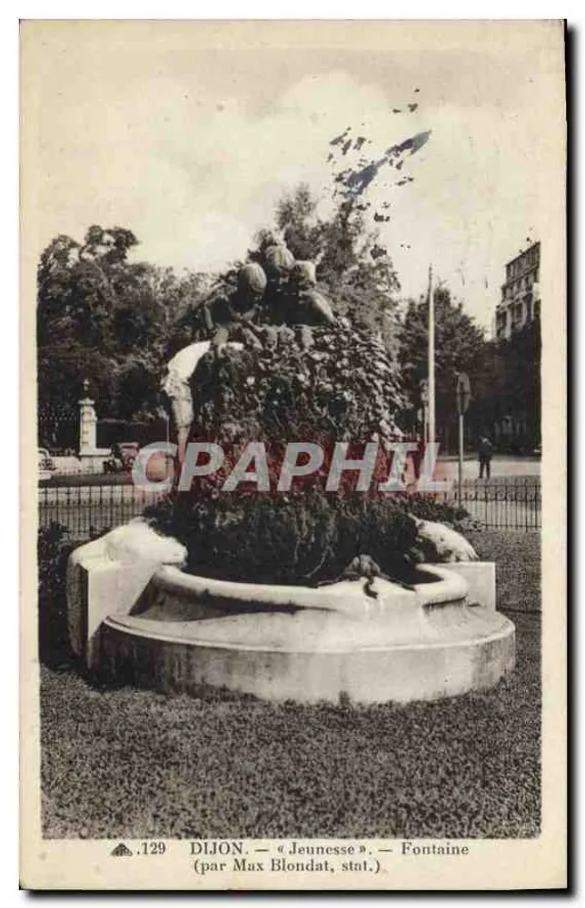 Dijon — « Jeunesse » — Fontaine (por Max Blondat, escultor) - Frente