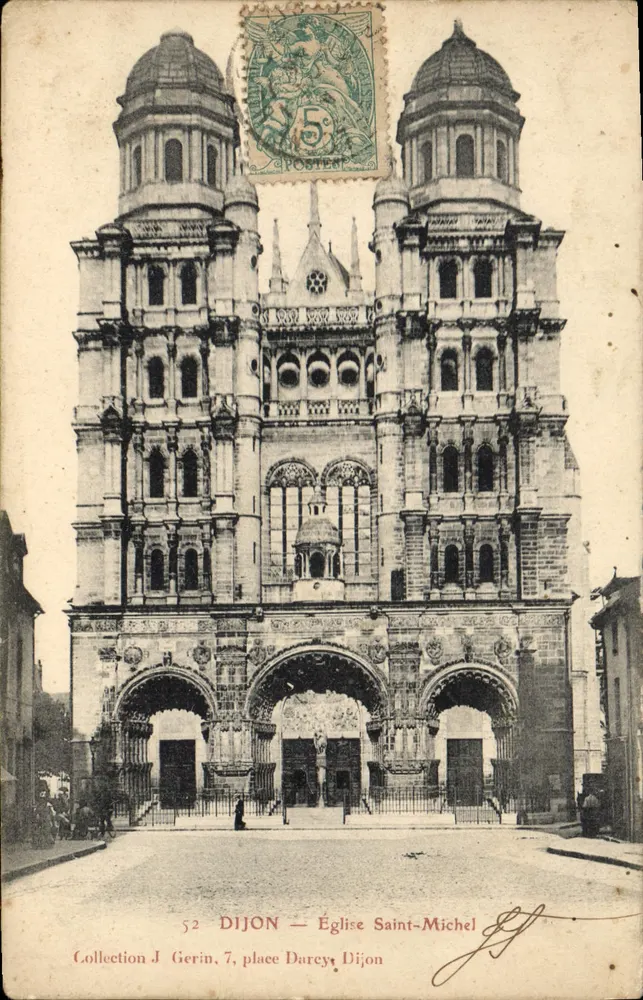 Dijon — Igreja de São Miguel — Coleção J. Gerin, 7, place Darcy, Dijon - Frente
