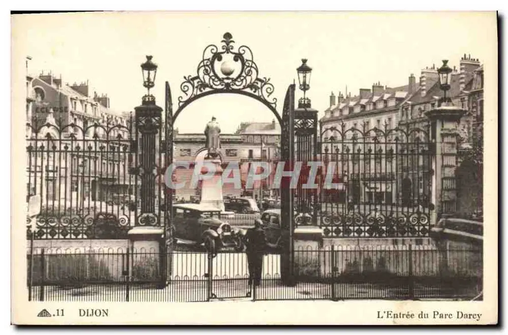 Dijon — A Entrada do Parque Darey — CI DES ARTS PHOTOMÉCANIQUES — PL.11 - Frente