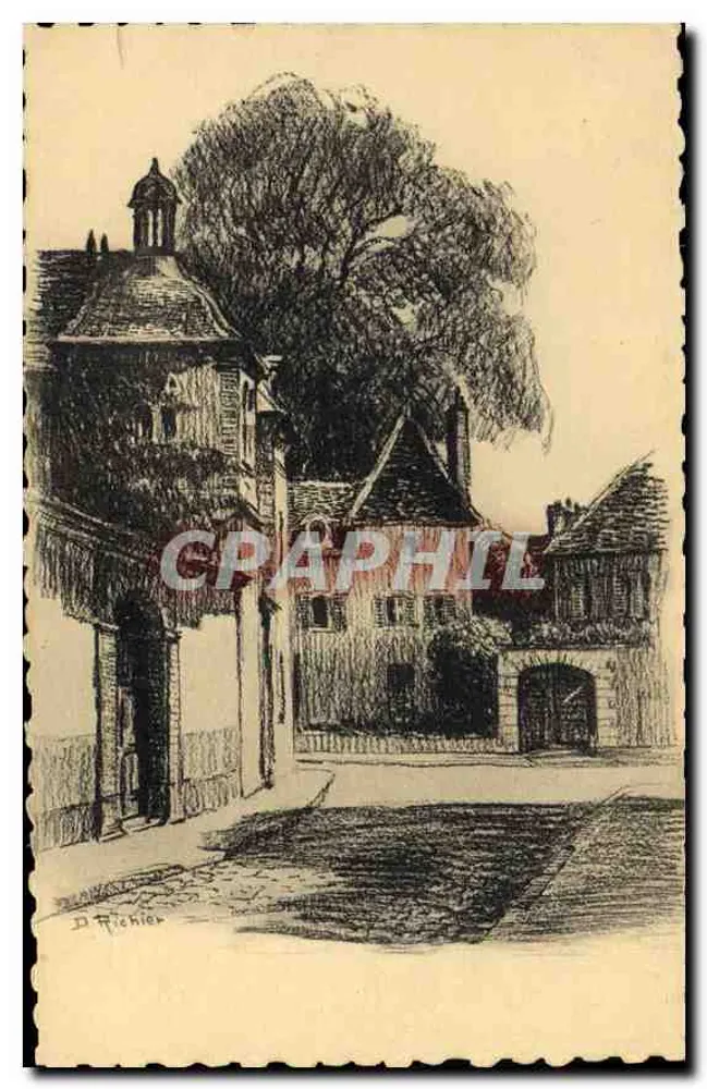 Vista da rua da Madeleine em Dijon — desenho de D. Richier — editor não visível - Frente