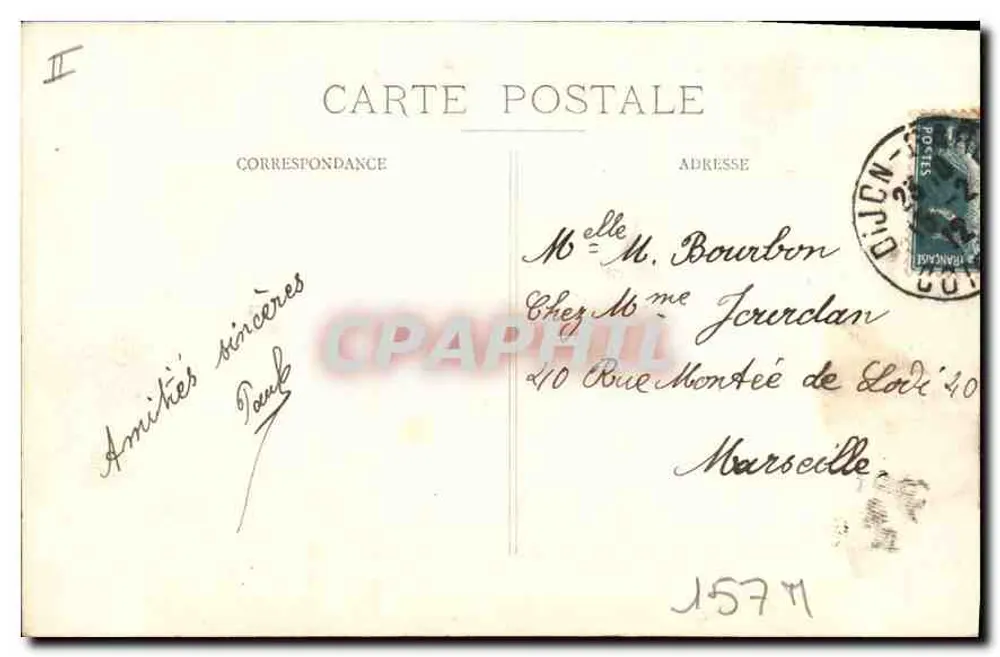 Dijon — Hotel das Correios — n° 28 - Verso