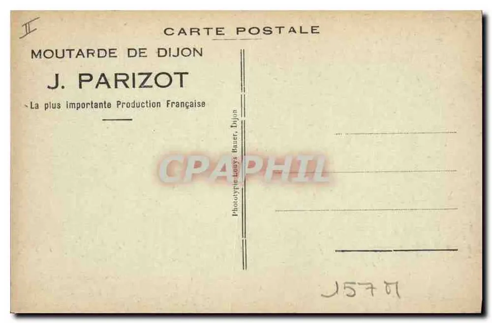 Dijon — A Porta Guillaume (construída em 1786) — J. Parizot, Dijon - Verso