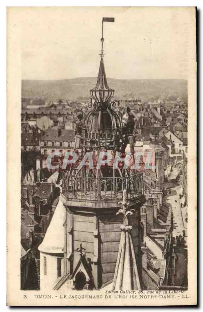 Dijon - Ansicht des Glockenturms der Kirche Notre-Dame — Edition Gallier, 36, rue de la Liberté - Vorderseite