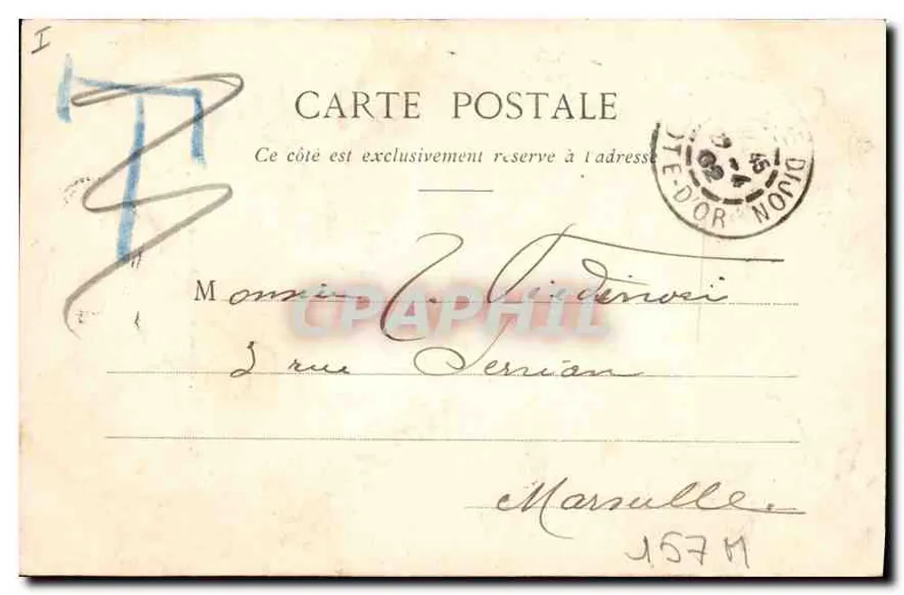 Dijon — Estátua de São Bernardo — L. V., editor - Verso