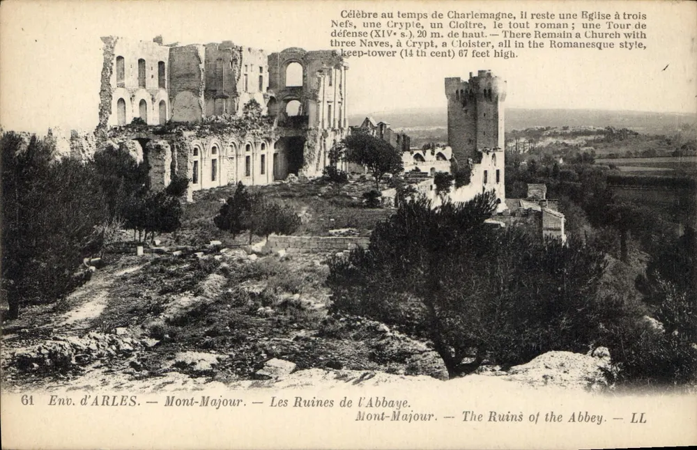 Die Ruinen der Abtei — Mont-Majour — Umgebung von ARLES — LL - Vorderseite