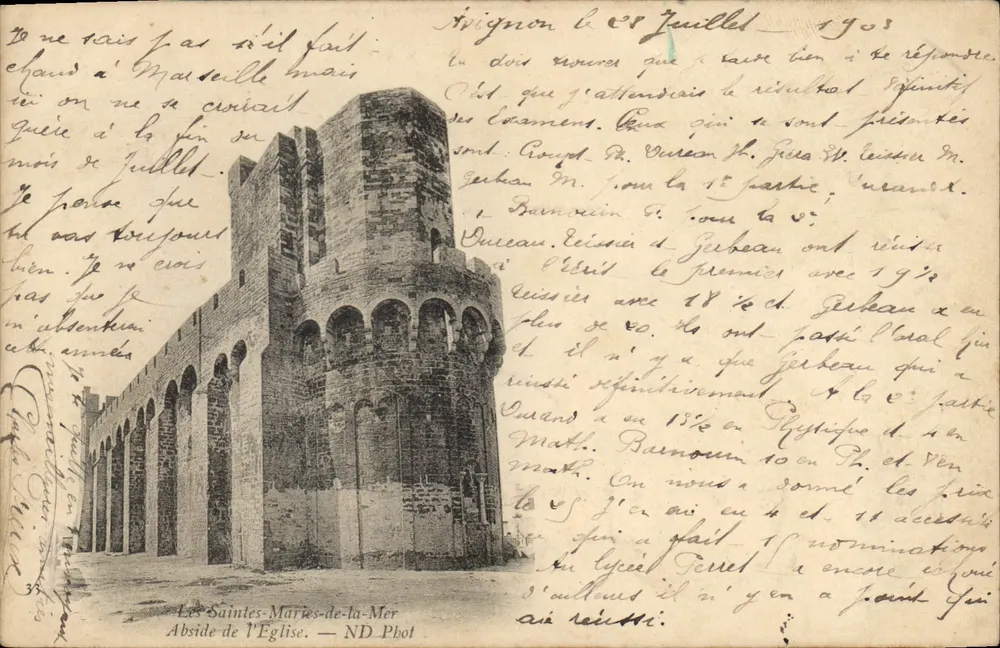 Les Saintes-Maries-de-la-Mer — Apse der Kirche — ND Pbot - Vorderseite