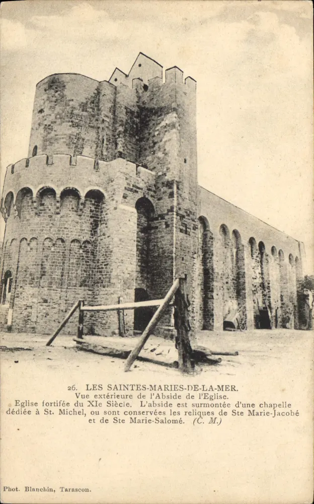 Les Saintes-Maries-de-la-Mer — Verstärkte Kirche des 12. Jahrhunderts — Fot. Blanchin, Tarascon, n°26 - Vorderseite
