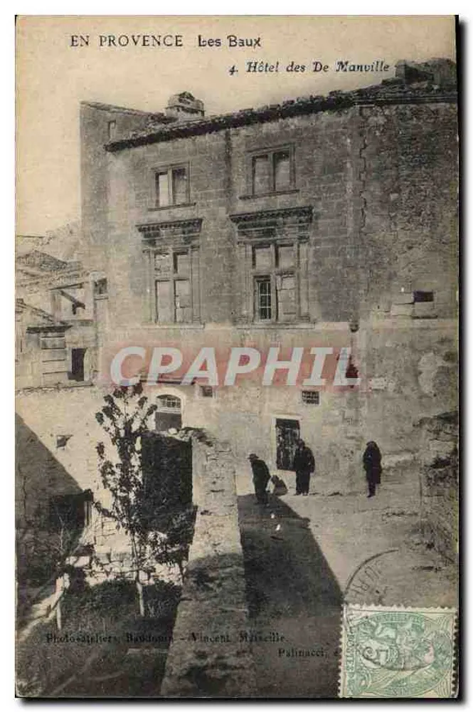Les Baux — Hôtel des De Manville — Photolith. Baudouin - Vincent Marseille - Vorderseite