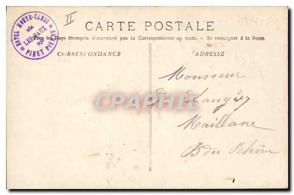 Les Baux - Torre de Brau — Fototipia E. Façour, Mar 191a - Verso