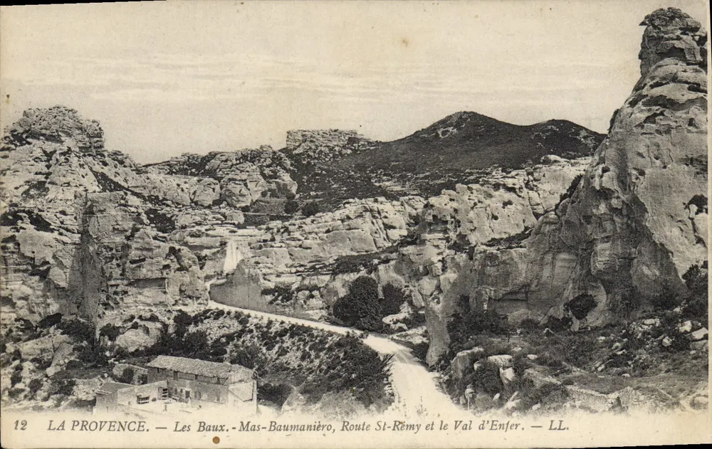 Les Baux - Mas-Baumaniéro, Route St-Rémy und das Val d'Enfer — LL. — N°12 - Vorderseite