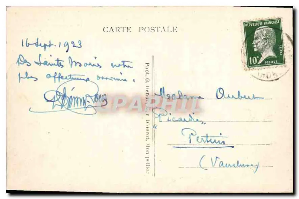 Les Saintes-Maries-de-la-Mer (Camargue) — Ankunft der Heiligen in der Provence — F. Mistral (Mireio) - Rückseite