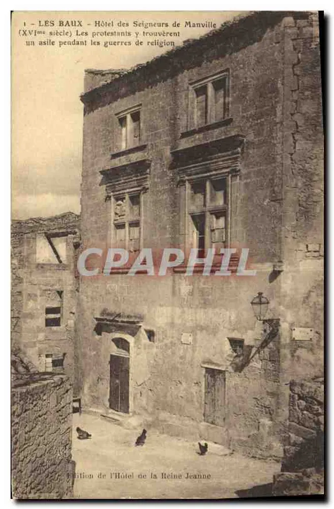 Les Baux - Hotel der Herren von Manville (16. Jahrhundert) — Verlag: L'Hôtel de la Reine Jeanne - Vorderseite