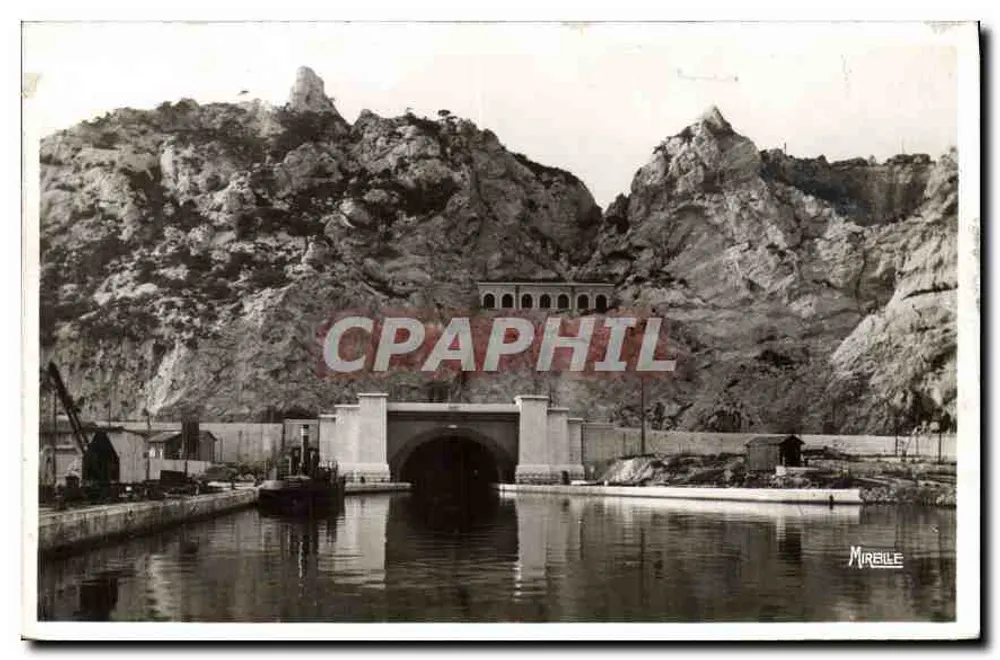 Eingang zum Rove-Tunnel — Kanal von Marseille — Edition G. Candini - Vorderseite