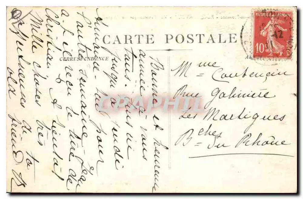 Ansicht von Aix-en-Provence - ROQUEFAVOUR - Panoramablick auf den Aquädukt — Sammlung C. Martinet - Aix - Rückseite