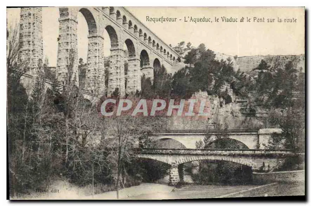 Roquefeuille — Das Aquädukt, das Viadukt und die Brücke auf der Straße — Verleger Éditeurs Édit - Vorderseite