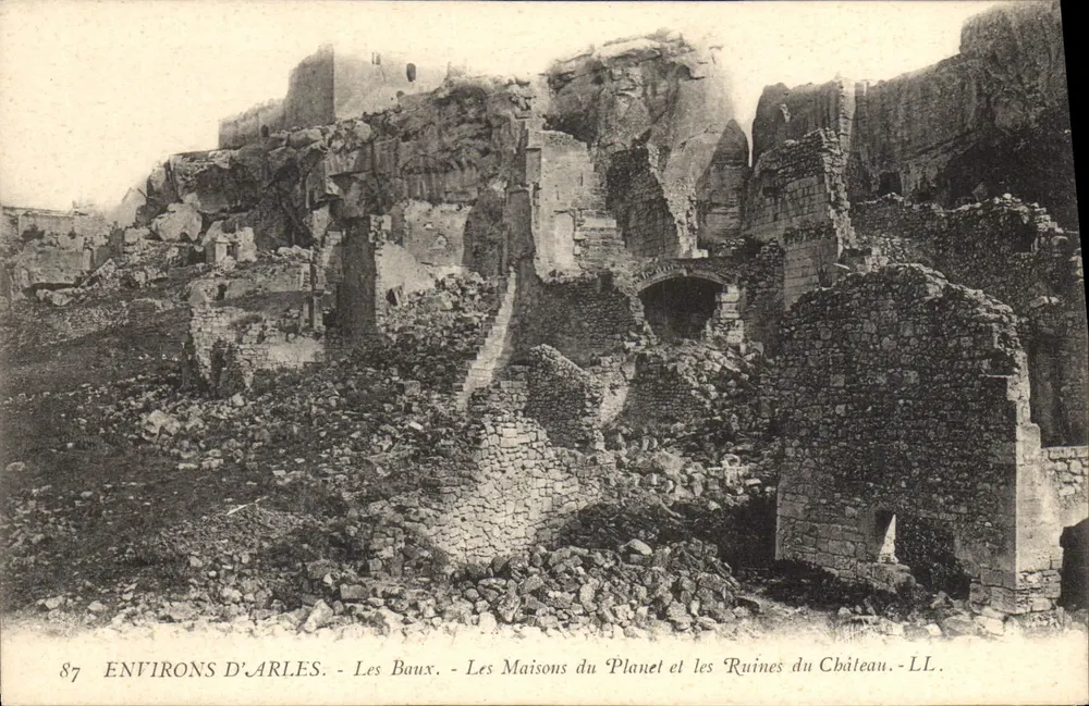 Les Baux — Die Häuser des Planet und die Ruinen des Schlosses — LL - Vorderseite