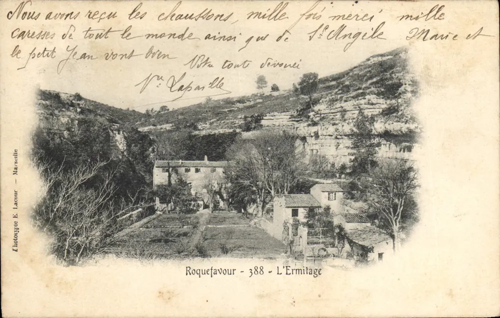 Roquefavour - A Ermitagem — Foto E. Lecour - Marselha - Frente
