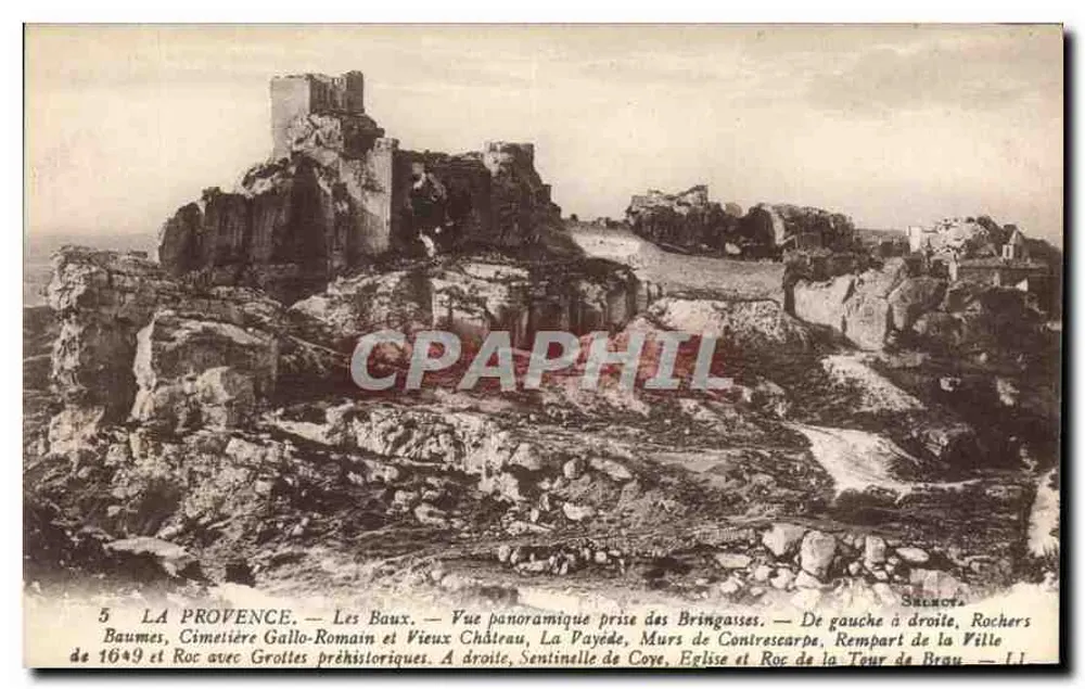Les Baux-de-Provence — Panoramablick vom Bringassas — Selency - Vorderseite