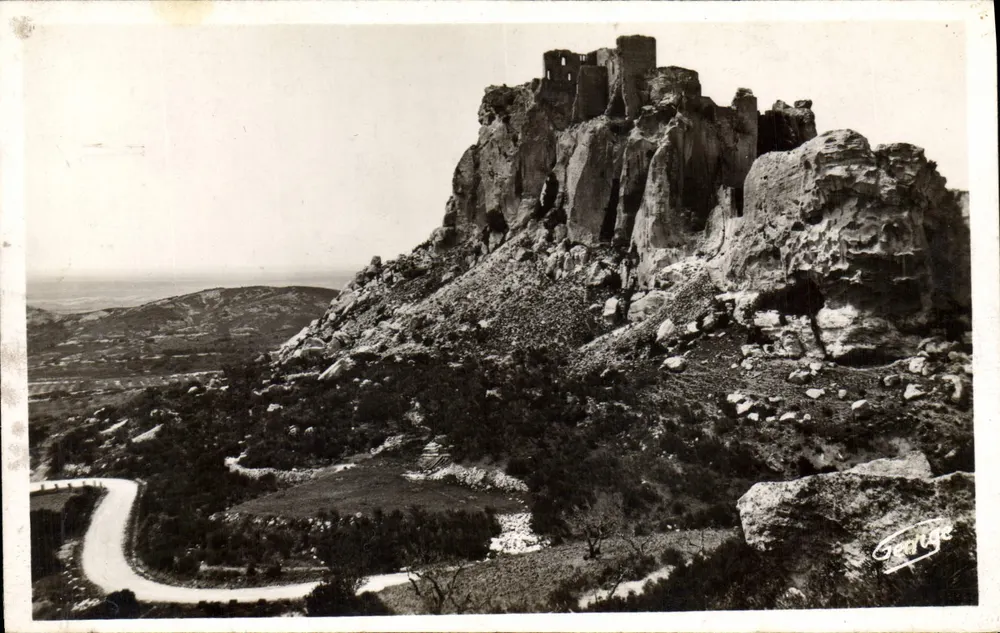Les Baux (B-du-Rhône) — Ruinen des feudalen Schlosses — Photo GEORGÉ - Vorderseite