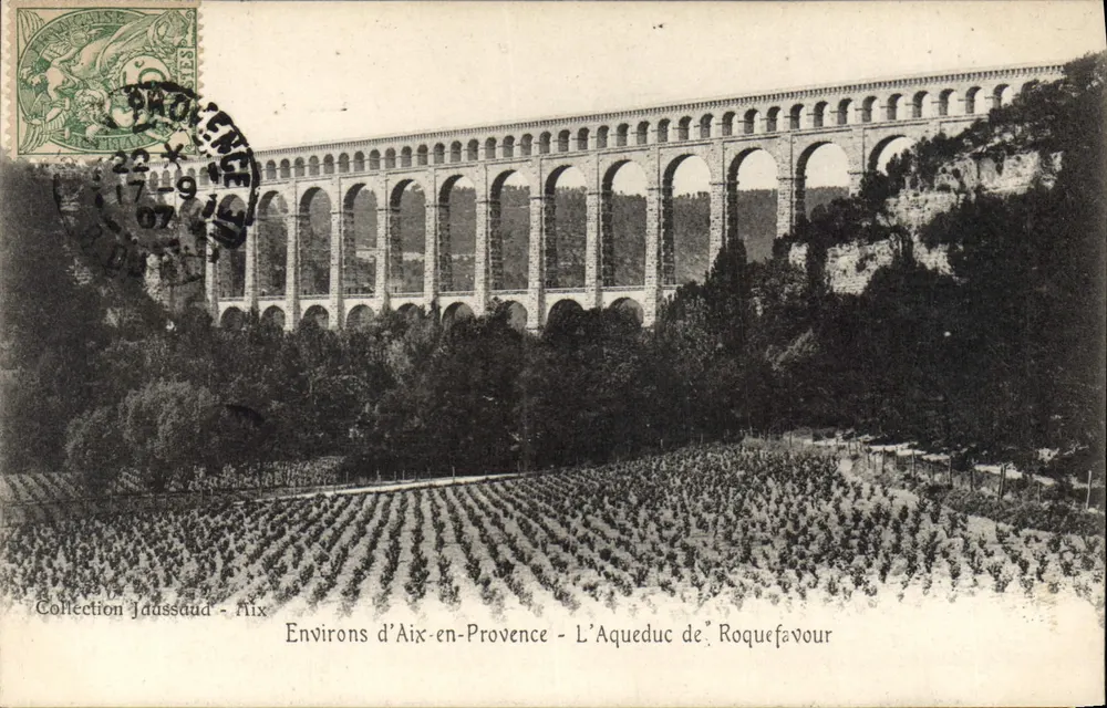 Entorno de Aix-en-Provence - O Aqueduto de Roquefavour — Coleção Jaussaud - Aix - Frente