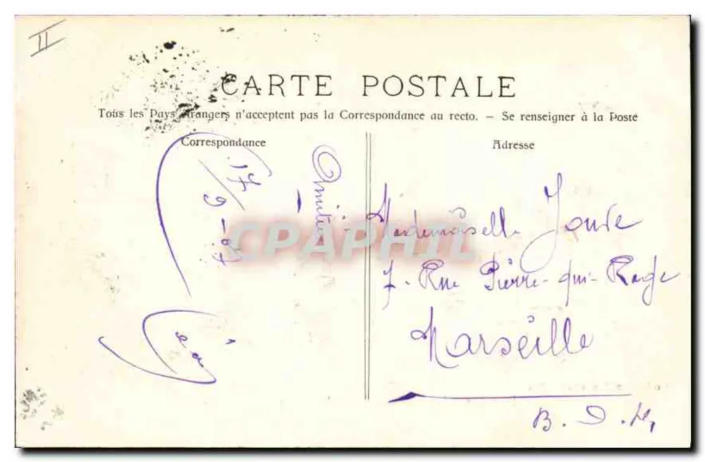 Entorno de Aix-en-Provence - O Aqueduto de Roquefavour — Coleção Jaussaud - Aix - Verso