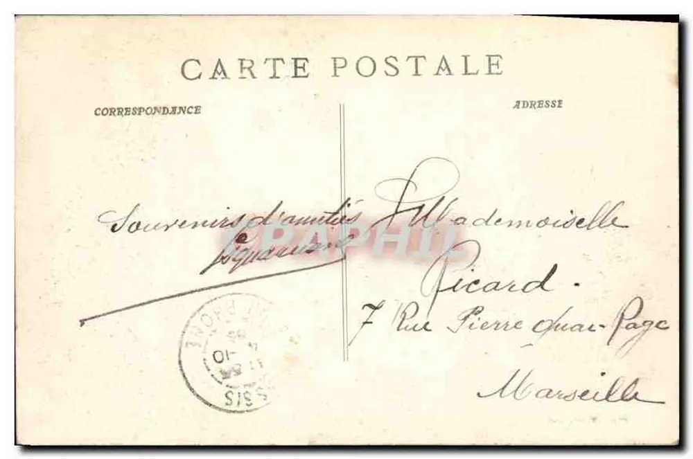 Carpiagne - Das Offiziersgebäude — Verleger RiUAT, Marseille, n°7 - Rückseite
