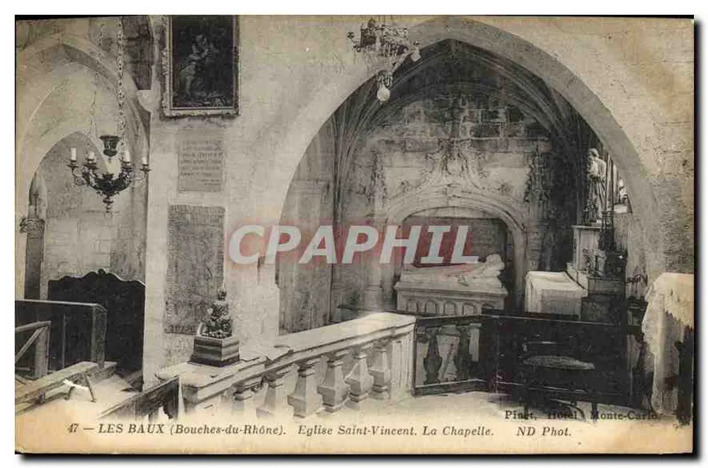 Les Baux (Bouches-du-Rhône) — Kirche Saint-Vincent. Die Kapelle — ND Phot. Monte-Carlo - Vorderseite