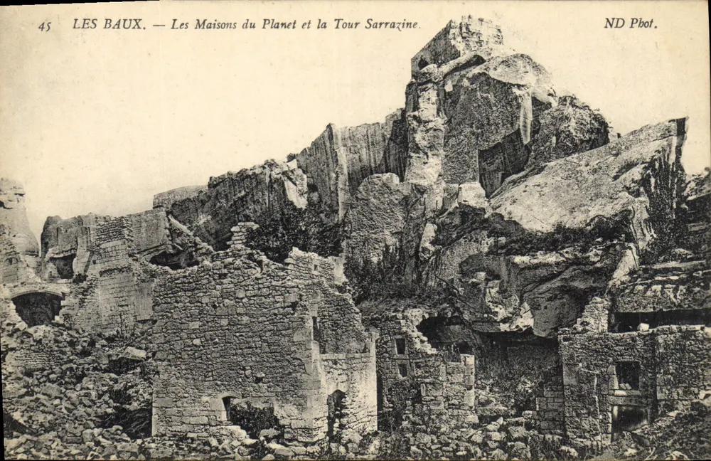 Les Baux — Die Planet-Häuser und die Sarrazine-Turm — ND Pbot. - Vorderseite
