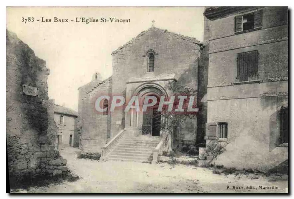 Les Baux - A Igreja de São Vicente — P. Ruat, editor, Marselha - Frente