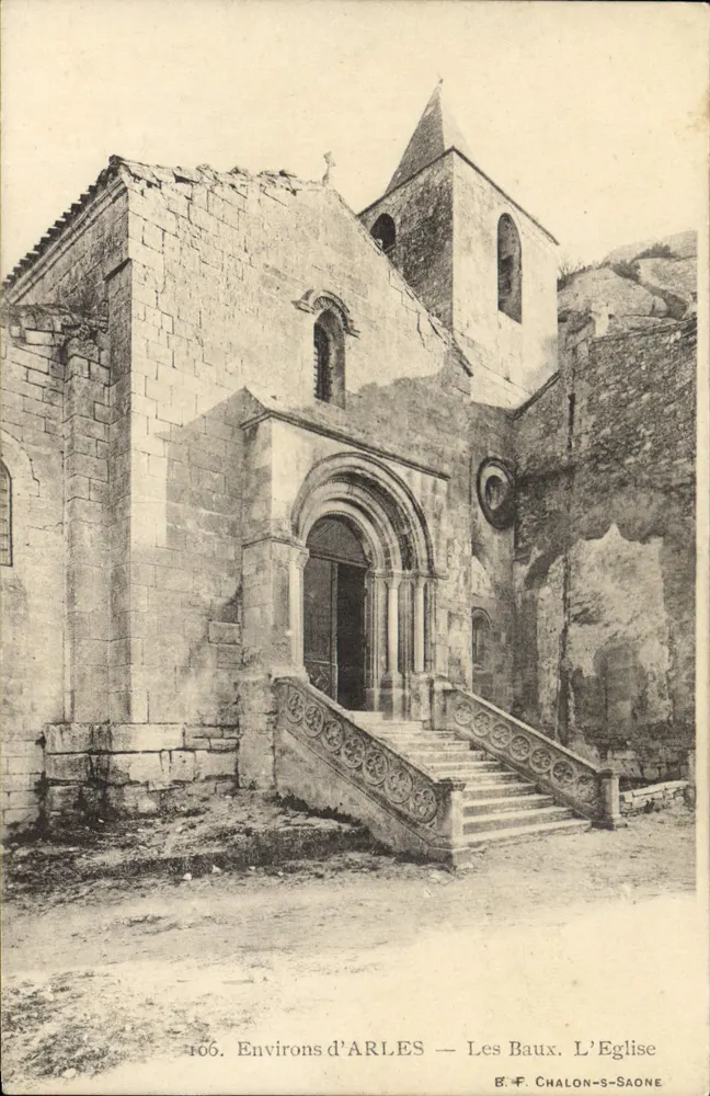 Les Baux — A Igreja — E. F. Chalon-saône, n°106 - Frente