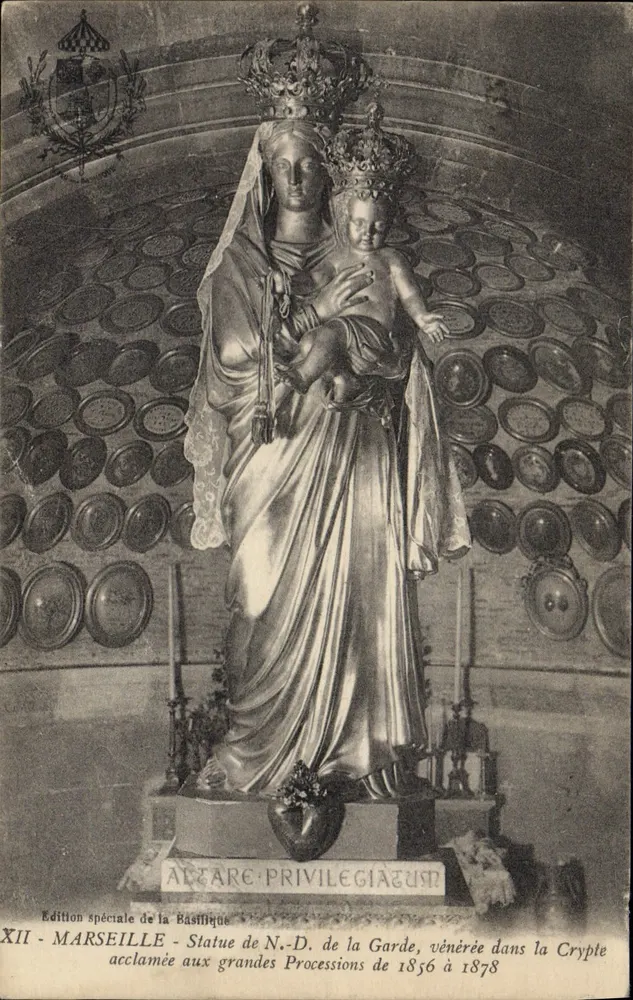 Statue der Jungfrau von der Garde — Marseille — Sonderausgabe der Basilika XII - Vorderseite