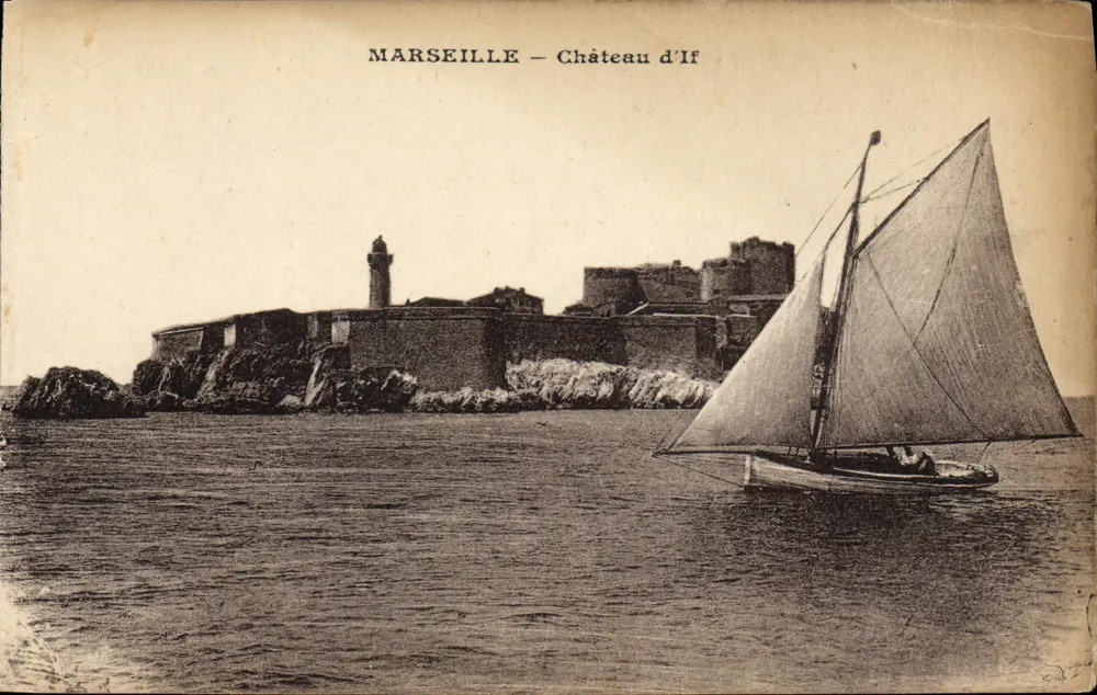 Marselha — Castelo de If — vista com vela - Frente