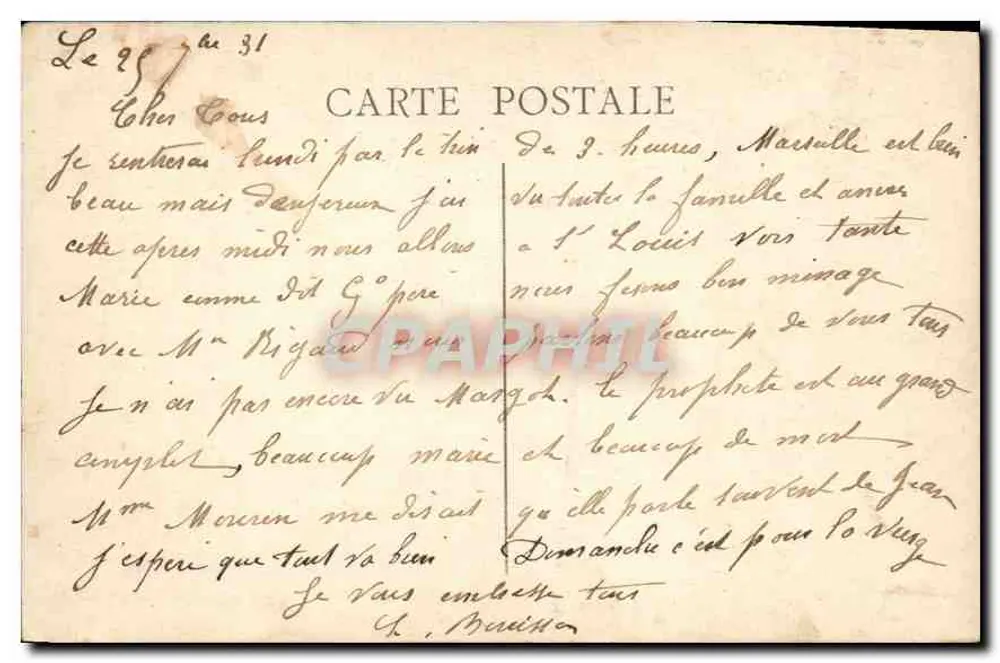 Marseille — N.-D. de la Garde et le Château d'If - Verso