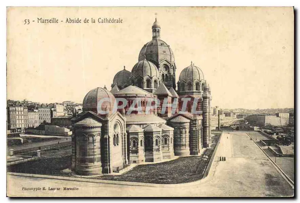 Marselha - Abside da Catedral — Fototipia E. Lao ur Marselha, n°53 - Frente
